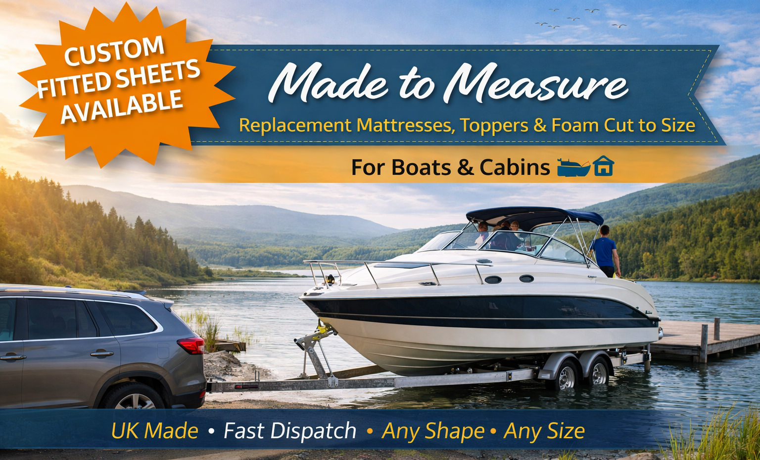 Boat mattresses , Topper , foam cut to size  & fitted cotton sheets 