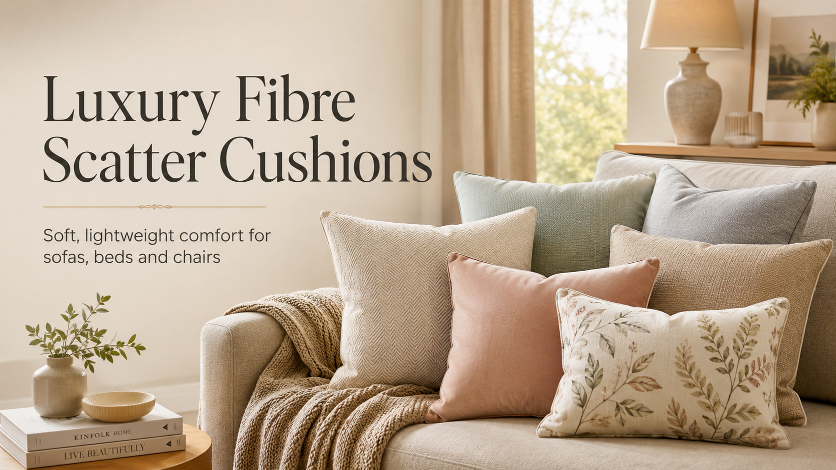 Luxury fibre scatter cushions for sofas beds and chairs